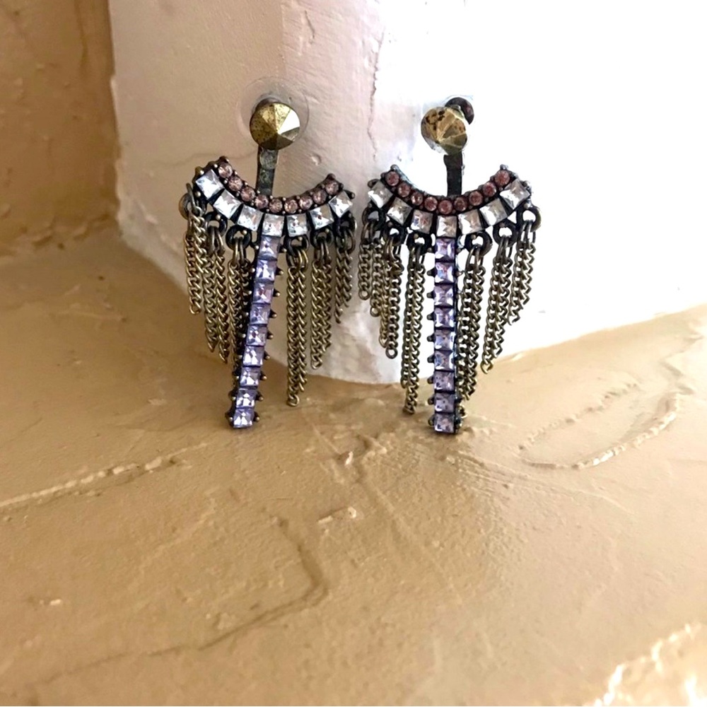 Baublebar Tanzanite Warrior Fringe Ear Jackets